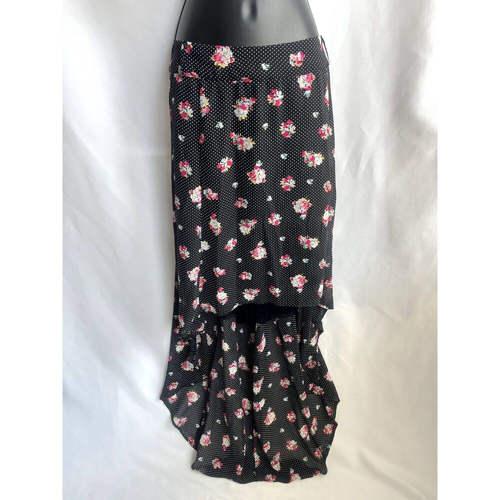 Torrid NWT Hi Low Polka Dot Floral Skirt Size 18 Flowy Feminine Romantic Cute